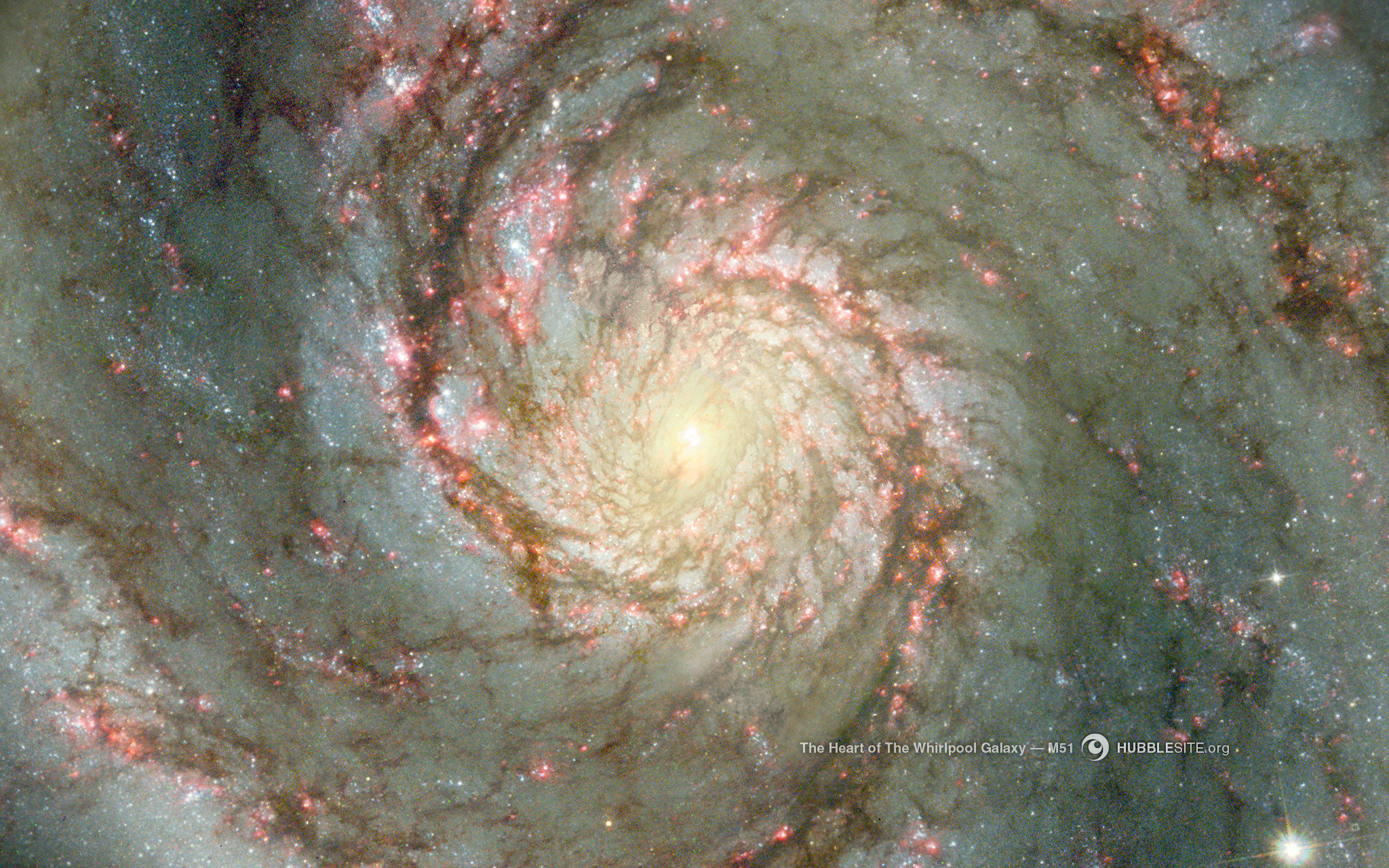 Heart of the Whirlpool Galaxy M51