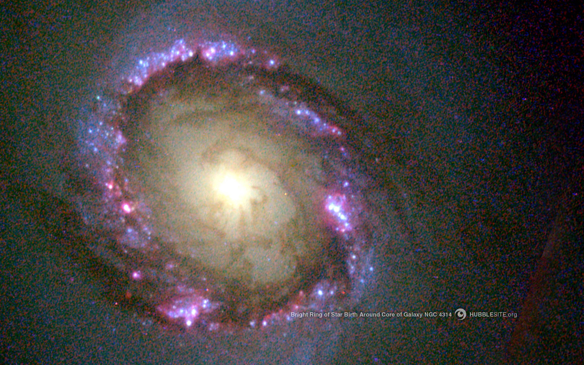 Close-Up View of Galaxy NGC 4314