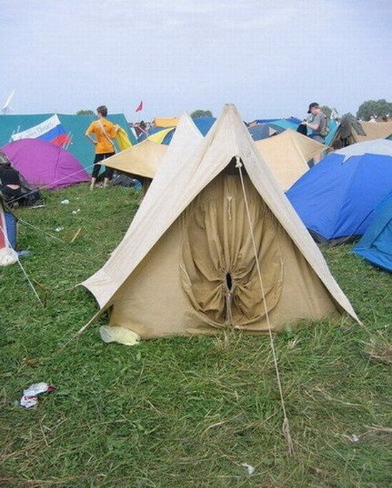 This tent smells like ass.
