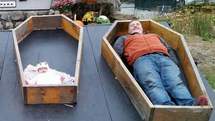 Aw, your baby looks so cute in a coffin..
