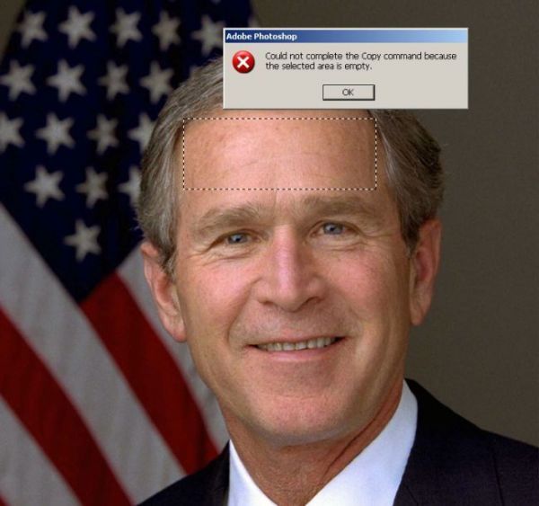 Bush's brain is empty.