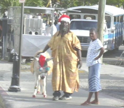 santa and his reindeer..... er donkey