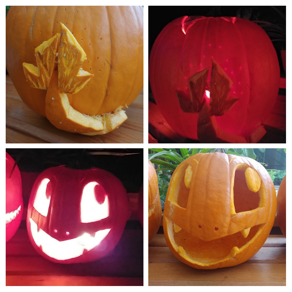 I attempted to carve a Charmander for Halloween this year.