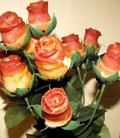 Mmmmmm...bacon roses...