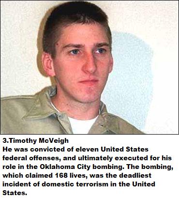 Timothy McVeigh, Oklahoma City bombing.