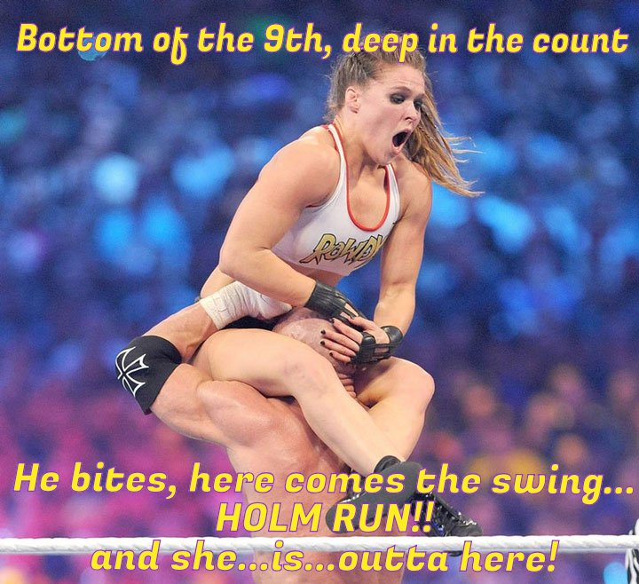 Thinking of going for that Grand Slam?  No need for extra innings, finish her with the HOLM RUN!  A guaranteed knockout sure to go straight to her head.