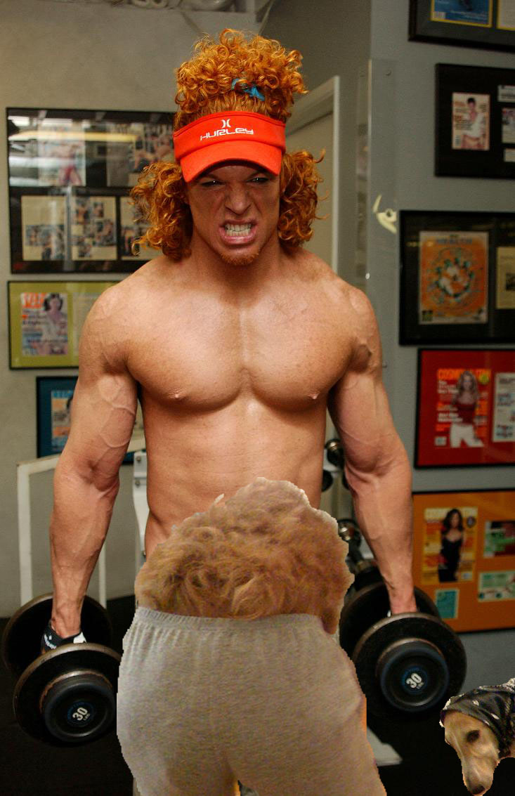 It's true ladies... Carrot Top's carpet DOES match the drapes!