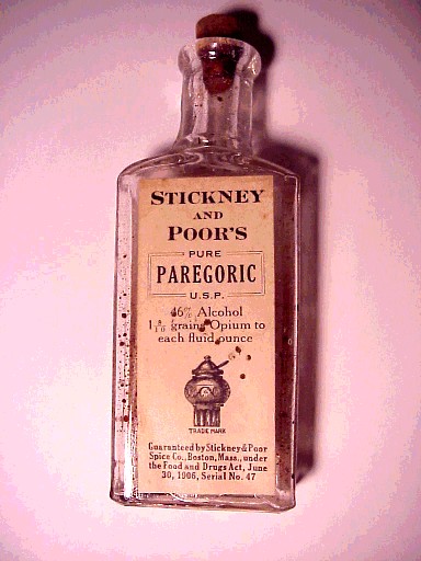Stickney and Poors sold this syrup that helped babies sleep well; and if the opium inside wasn't enough, then the 46% ALCOHOL would definitely do the trick.