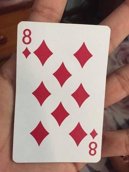 number 8 card - oo