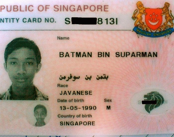 An identity card name thats unbelievable.