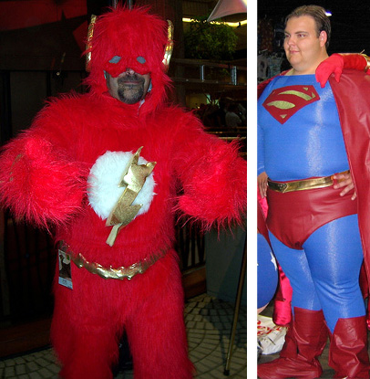 Hairy Flash and Superman
