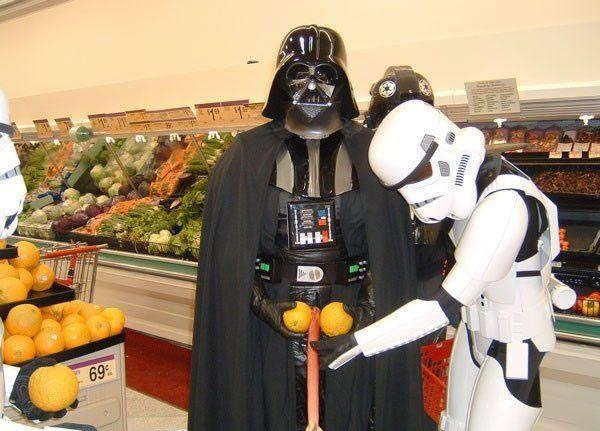 Just a normal day shopping at the Death Star