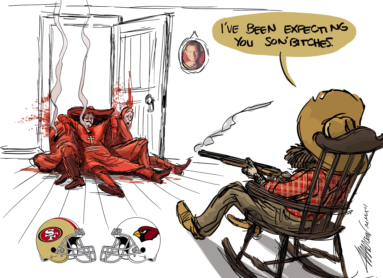 49ers vs. Cardinals, and an awesome Monty Python reference.