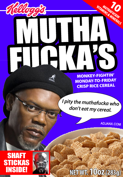 Look out Mr. T! Samuel L. Jackson's got his own bad-ass cereal and it does it's duty to kick your cereal's booty!