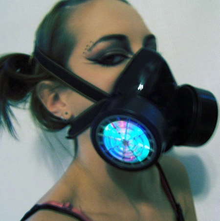 Found hidden amongst the millions of items for sale over on eBay, Cyb3rBurn’s Cyber Rave Goth Trance LED light-up Halloween Gas Mask will definitely draw attention the next time you’re hanging out with your friends on the dance floor.