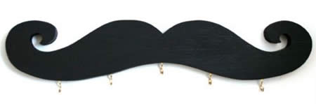 This wooden handlebar mustache key holder will be a nice touch to anyone’s home dÃ©cor, whether you’re immersed in the mustache lifestyle, missing the 70’s, or simply a fan of barbershop quartets. The product measures 18â€³ x 4â€³, and has four hooks