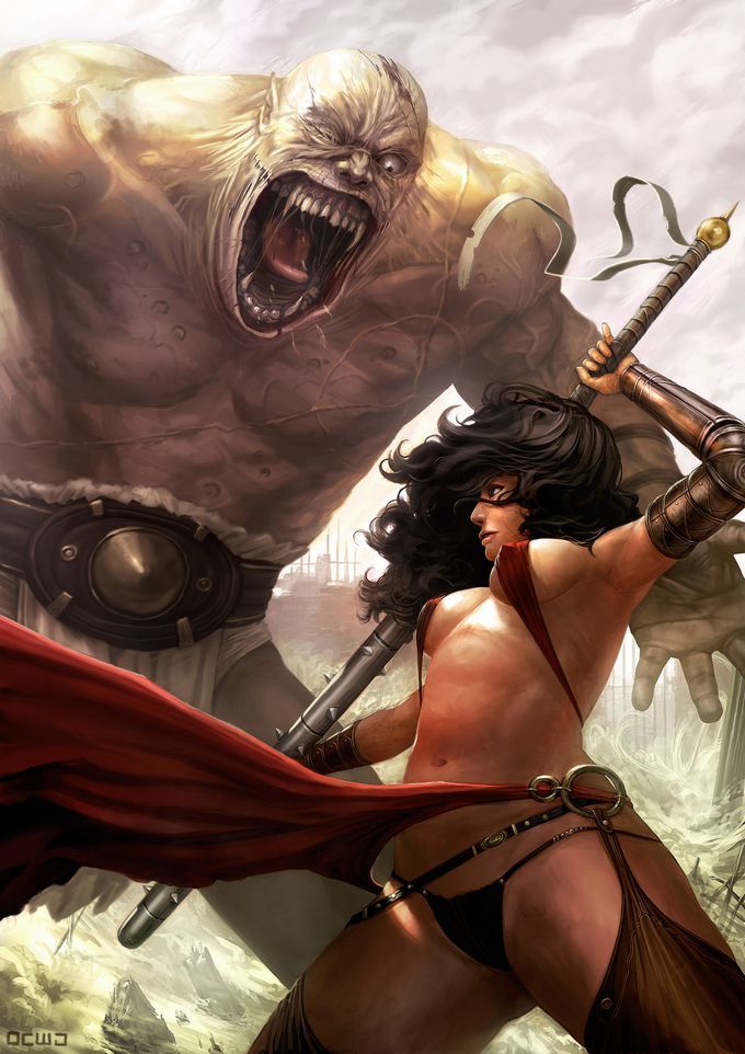 hot warrior lady -