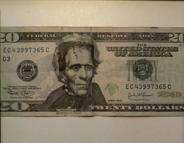 defacing money