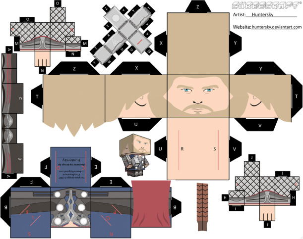 papercraft box puppets templates