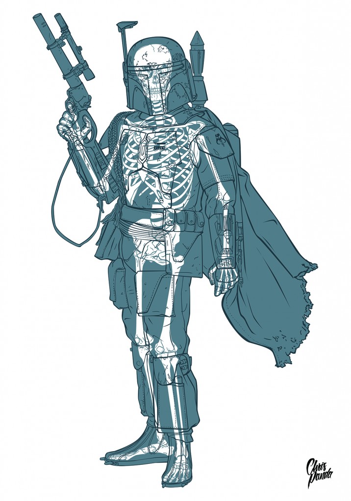 Coloring book pages with skeletons drawn in