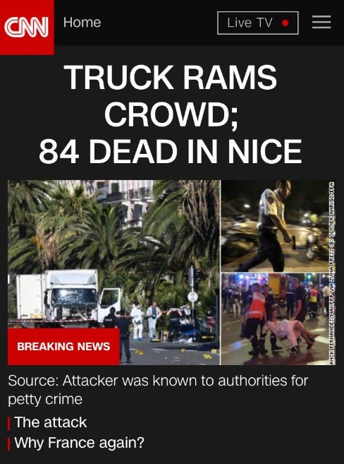 Media blames TRUCK, not radical muslims