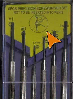 6PCS Precision screwdriver set not to be inserted into PENIS