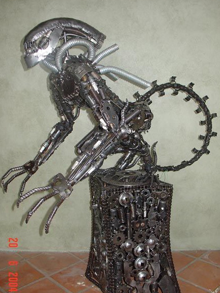 Metal movie sculptures