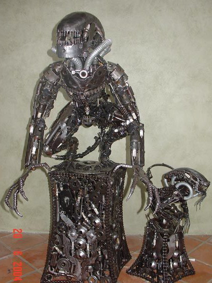 Metal movie sculptures