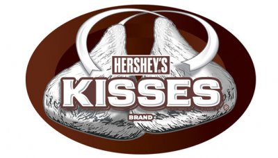 Look at it sideways, you might see a chocolate kiss formed between the K and the I.