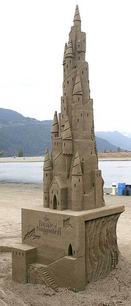 tall sand castle