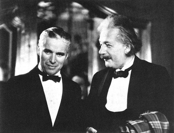 Charlie Chaplin and Albert Einstein