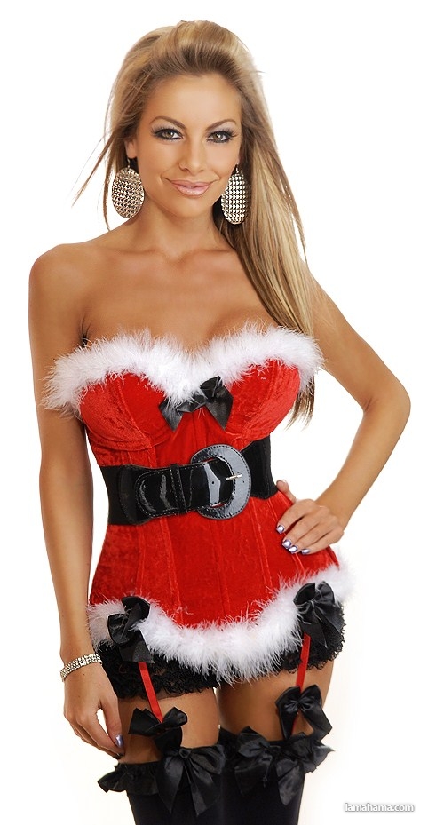 Sexy girls dressed as Santa