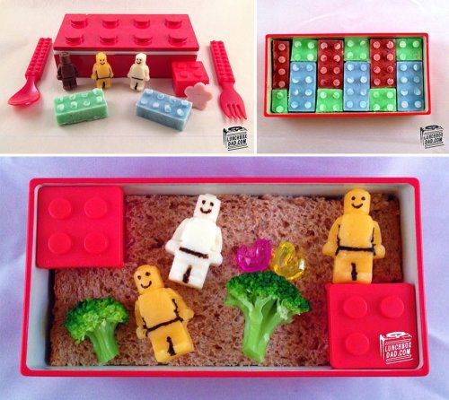 Dad turns lunches into creative works of art.