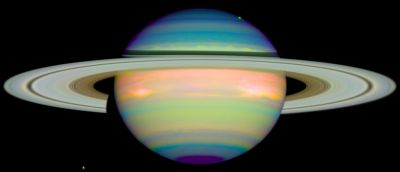 Infrared view of Saturn.