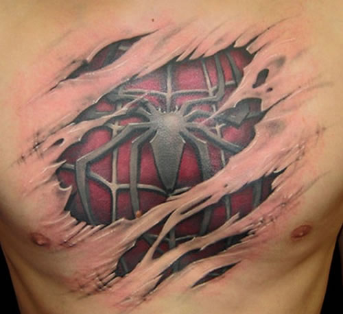 cool spiderman tatoo