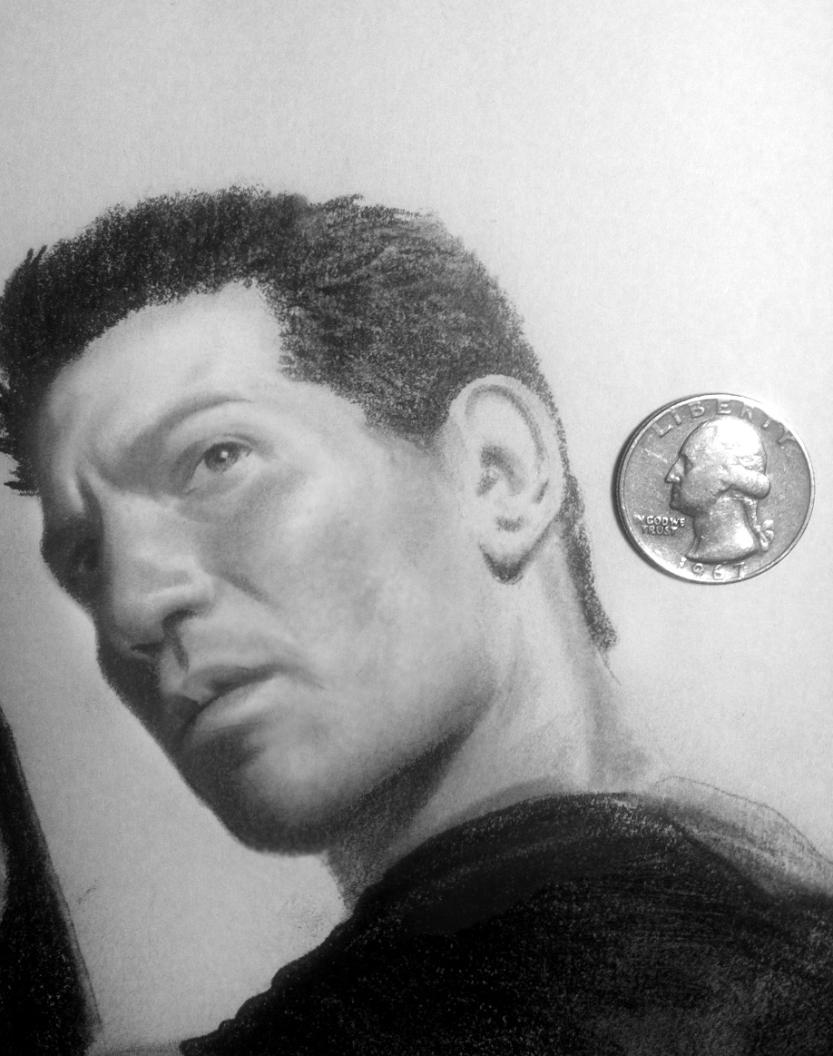 Jon Bernthal as Shane from the walking dead Close up to a quarter. Artist: Jaron Priest