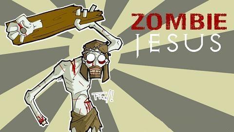 jesus christ as a cartoon zombie