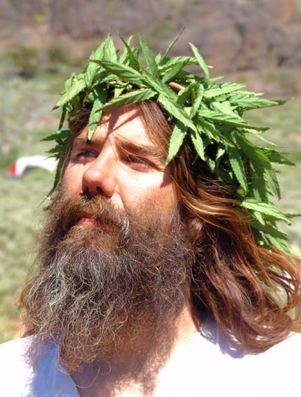 jesus christ with a pot leaf crown
