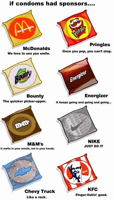 what condoms would look like if they were sponsored