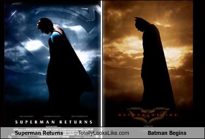 The Superman Returns2006 poster looks exactly like the Batman Begins2005 poster