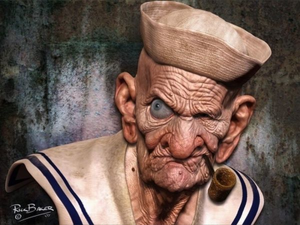 if popeye were real he would look like this and would probably be a pervert