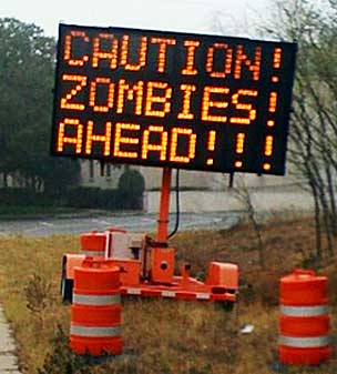 Need a sign to narrow the search for zombies.