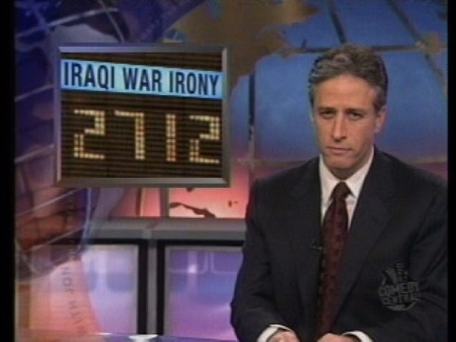 John Stewart Iraq War Irony