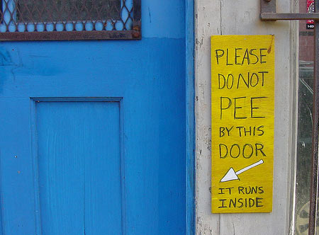 Do Not Pee On This Door