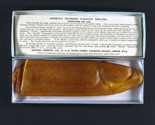 one of the first more modern condoms