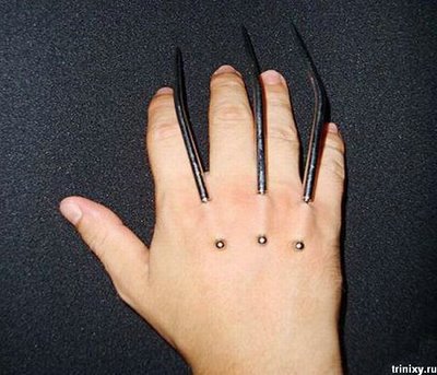 Hand piercings