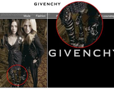 photoshop mistakes - Givenchy photoshops Mode Fashion cosmtic Givench