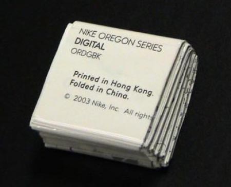 electronics accessory - Nike Oregon Series Digital Ordgbk Printed in Hong Kong. Folded in China. 2003 Nike, Inc. All rights