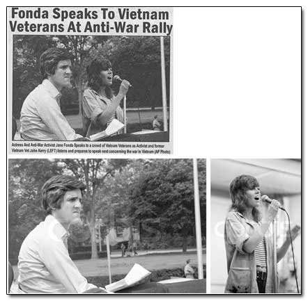 Kerry shopped into Jane Fonda's anti war protest
