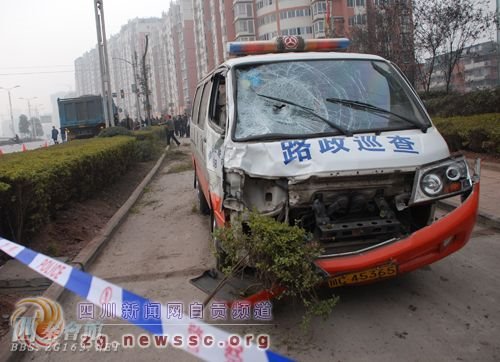 Chinese Road Admin Patrol van that killed a teenager